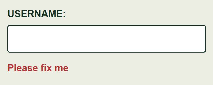 Screenshot of a styled message